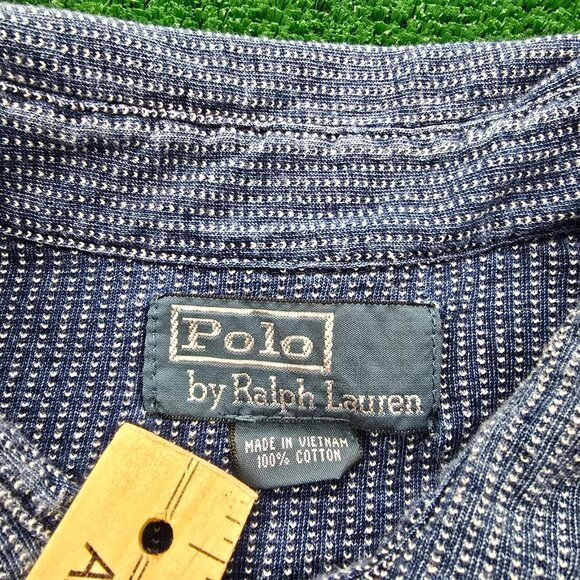 Polo‎ Ralph Lauren Polo Shirt Men XL Blue Short Sleeve Vintage Y2K Golf Preppy - Picture 6 of 7